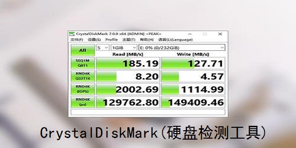Crystaldiskmark(硬盘检测工具)截图