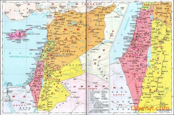 以色列地图全图高清版