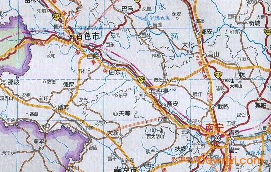 广西交通地图全图 V2023最新高清版