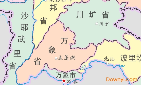 老挝地图中文版