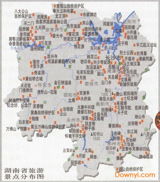 湖南旅游地图全图