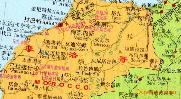 摩洛哥地图全图高清版