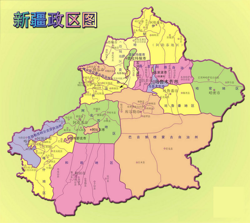新疆地图全图高清版V2023