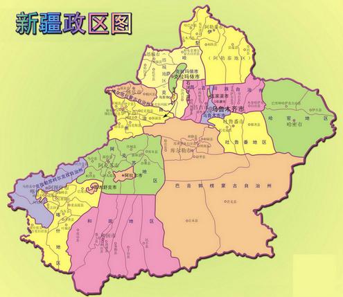 新疆地图全图高清版V2023
