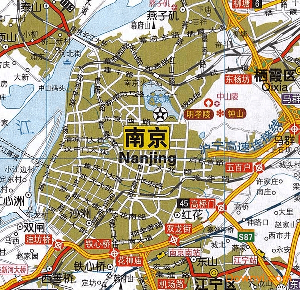 南京旅游地图_南京景点地图