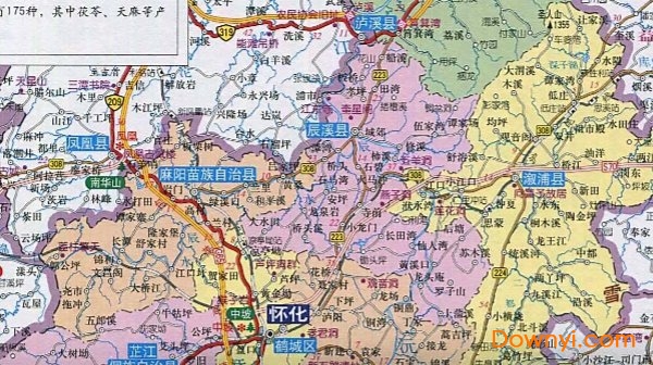 湖南怀化地图