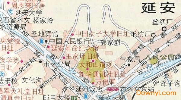 延安市地图全图高清版