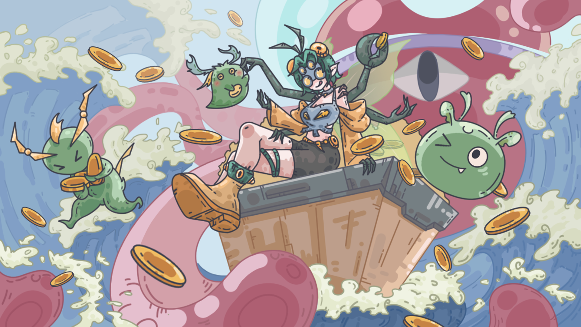 当神奇光芒落下