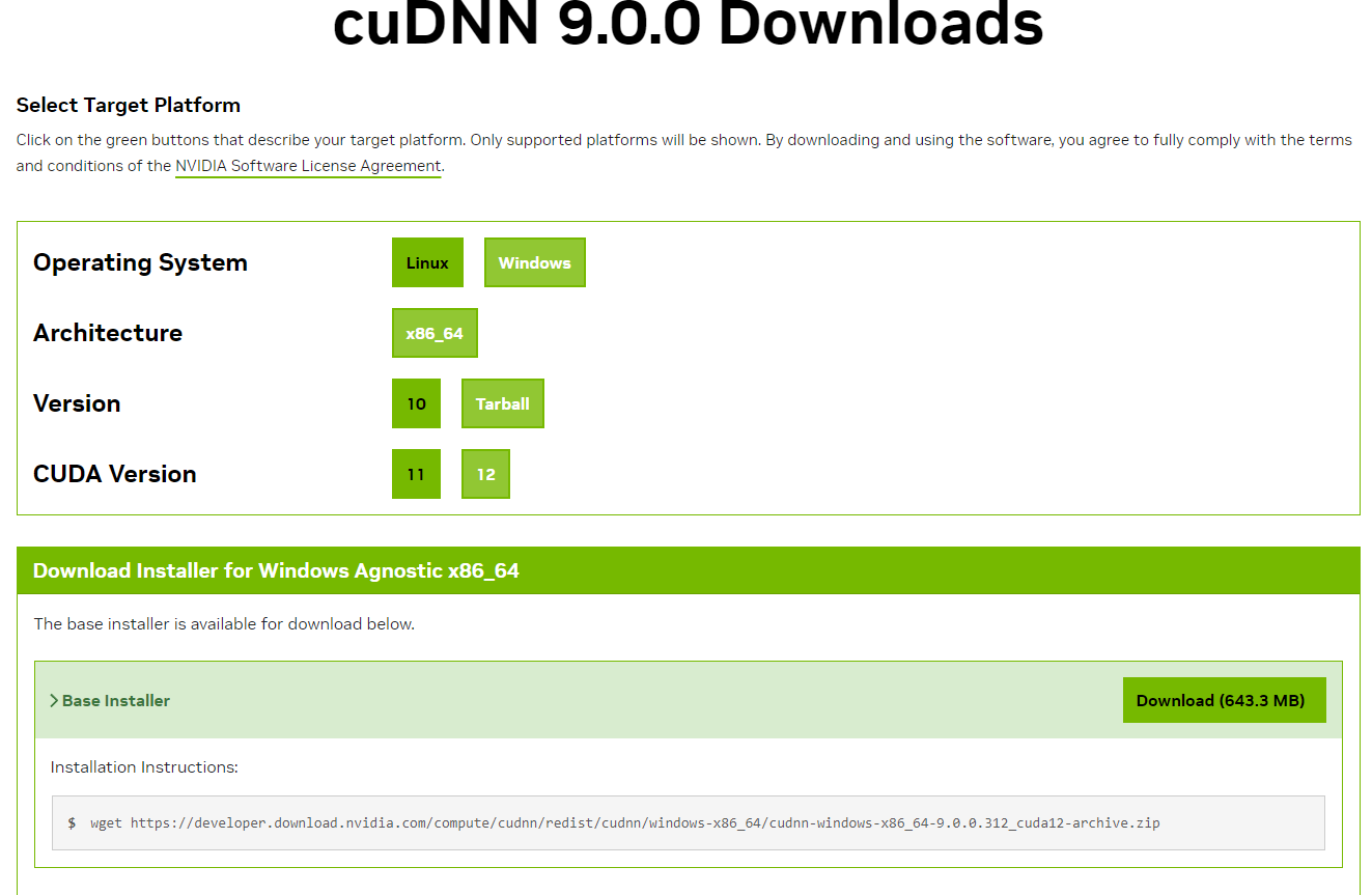 cuDNN免登录下载(适配CUDA12)