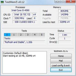 tm5内存测试软件(testmem5) 0.12 绿色版