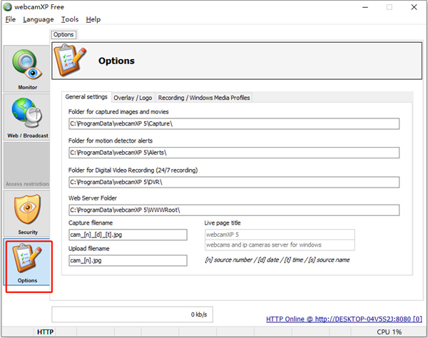 webcamxp虚拟摄像头软件