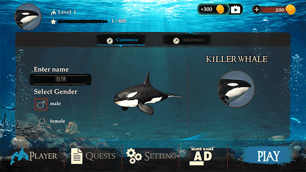 虎鲸模拟器(The Killer Whale)中文版
