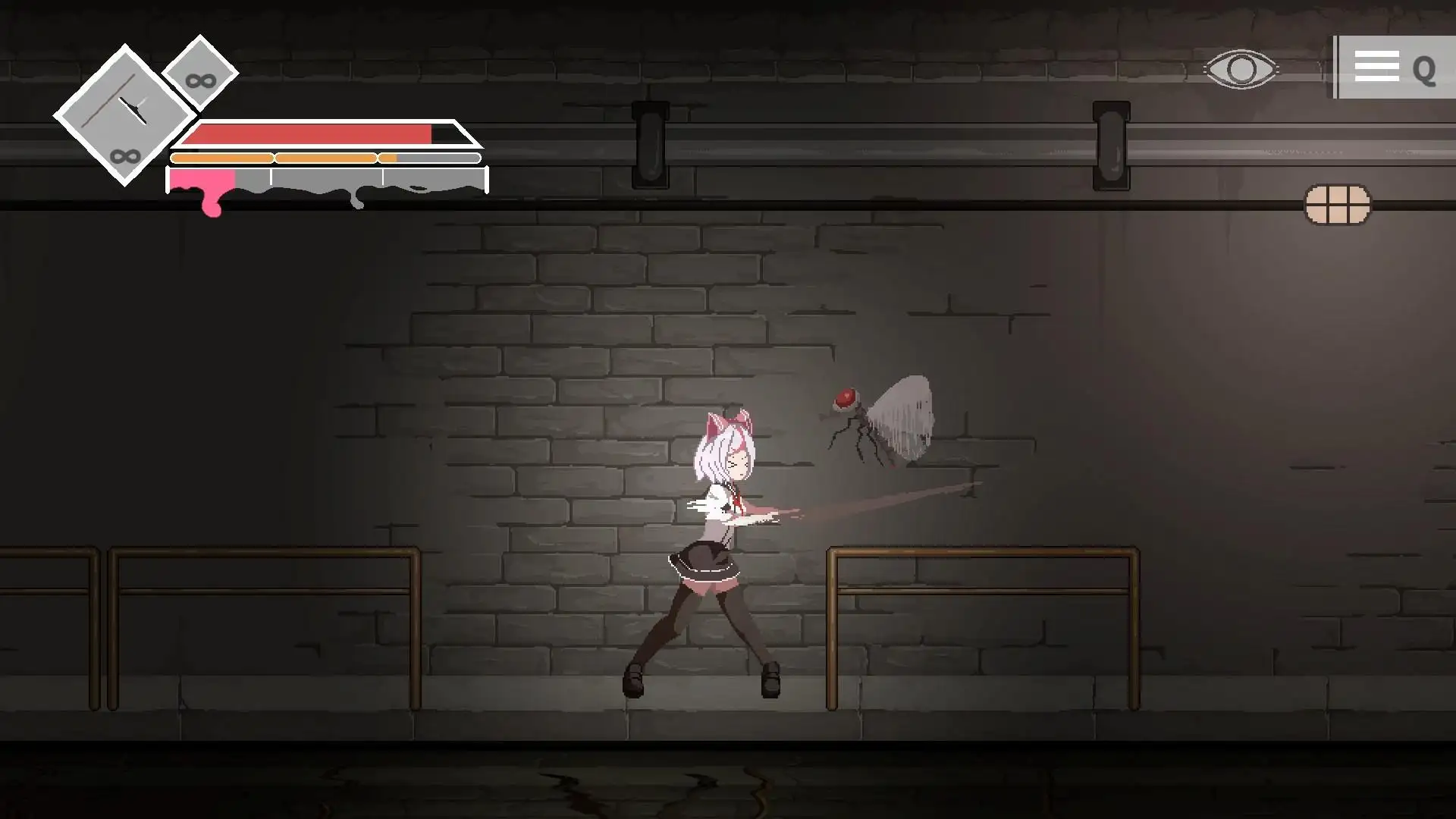 白毛少女大战僵尸