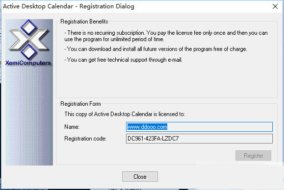 Active Desktop Calendar